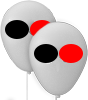 Luftballon PASTELL Ø 27 cm 2/2-farbig (Schwarz & HKS oder Pantone) zweiseitig bedruckt