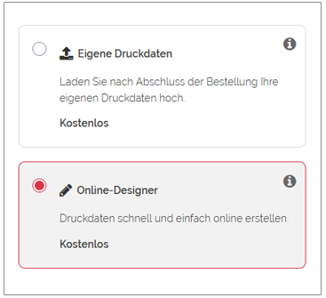Neuer Online-Designer