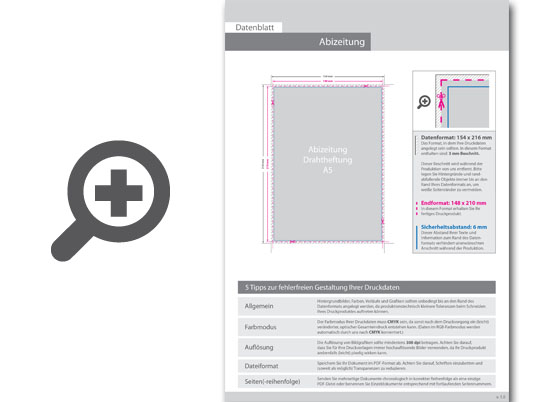 Product Bild abizeitung_mit_drahtheftung__endformat_din_a5__24-seitig