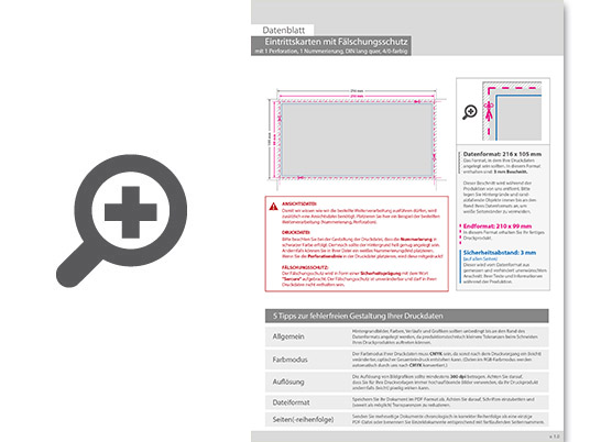 Product Bild eintrittskarte_mit_f__lschungsschutz_din_lang_quer__mit_perforierung_und_1x_nummeriert_(4_0_einseitig_bedruckt)
