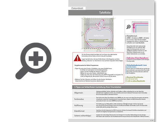Product Bild hochwertige_tafelfolie_in_apfel-form_unbedruckt