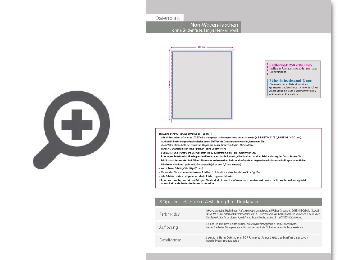 Product Bild non-woven-tasche_wei____ohne_bodenfalte__lange_henkel__einseitig_bedruckt